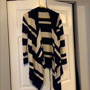 Navy and cream striped sweater